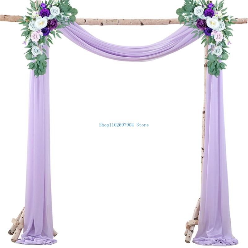 N7YF Lãng Mạn Ngọc Trai Voan V - đánh giá và giá Wedding Backdrop Curtain