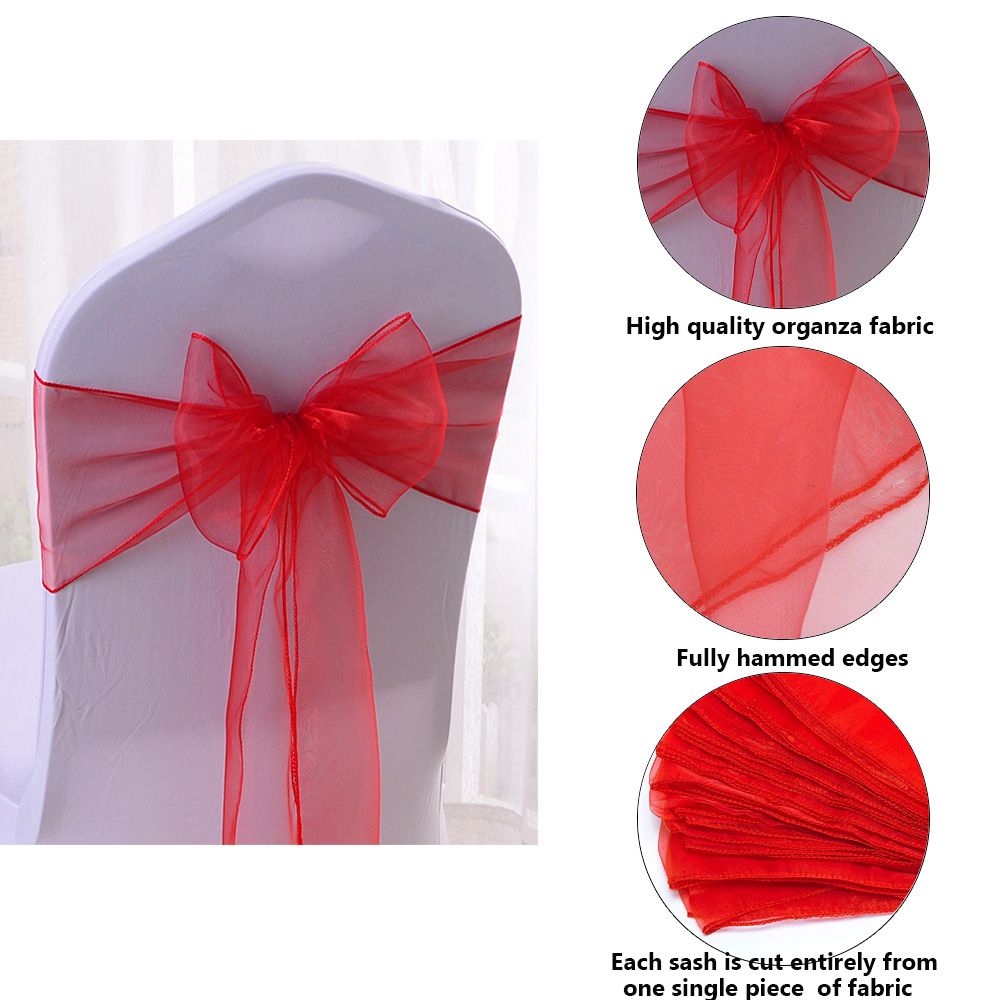 1pcs Organza Chairs Decoration - đánh giá và giá Chair Sash Organza