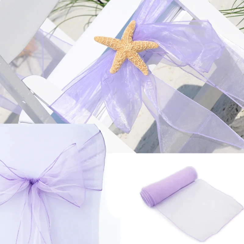 Wedding Chair Decoration Organ - đánh giá và giá Chair Sash Organza