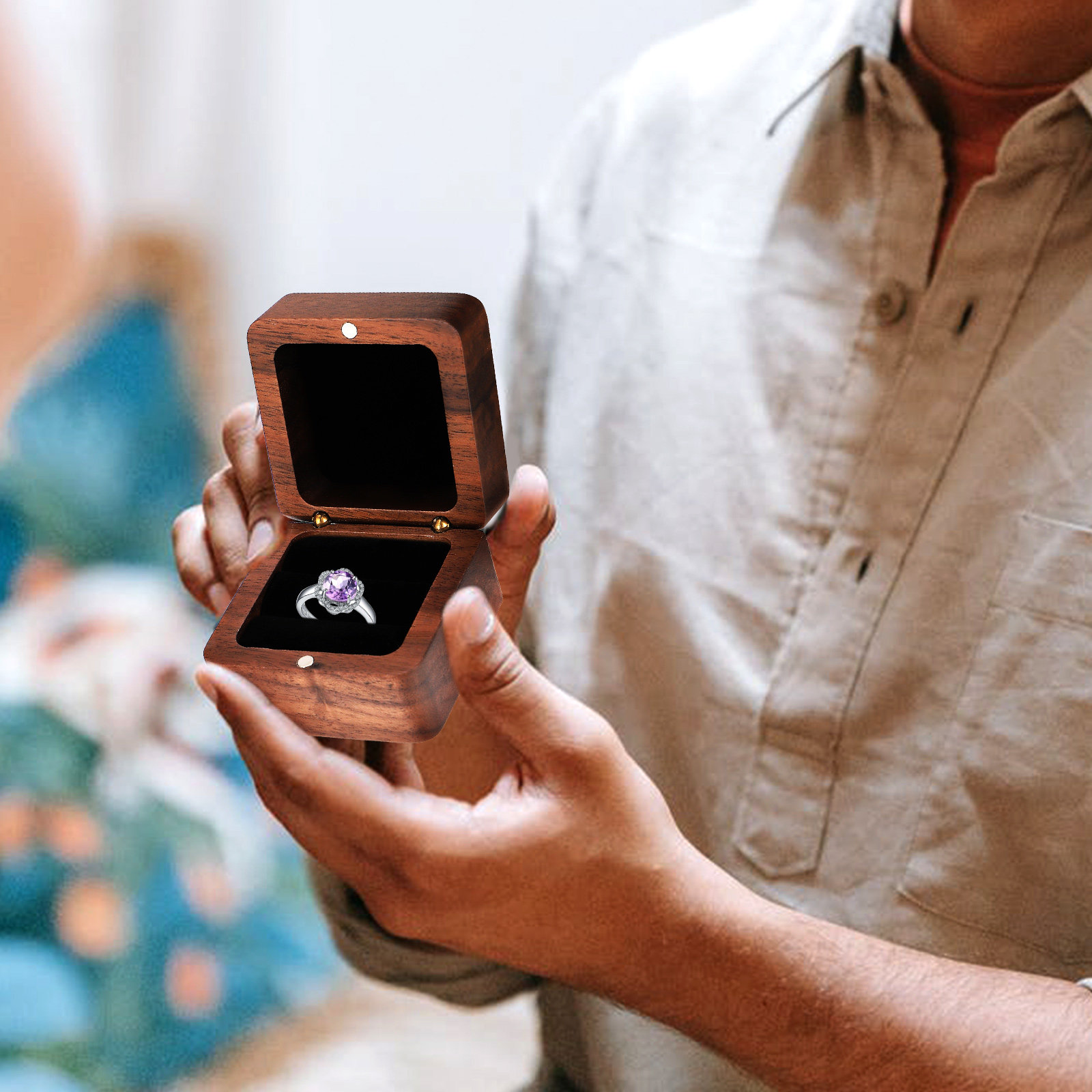 Luxury Wooden Ring Box Safe Se - đánh giá và giá Wedding Solution