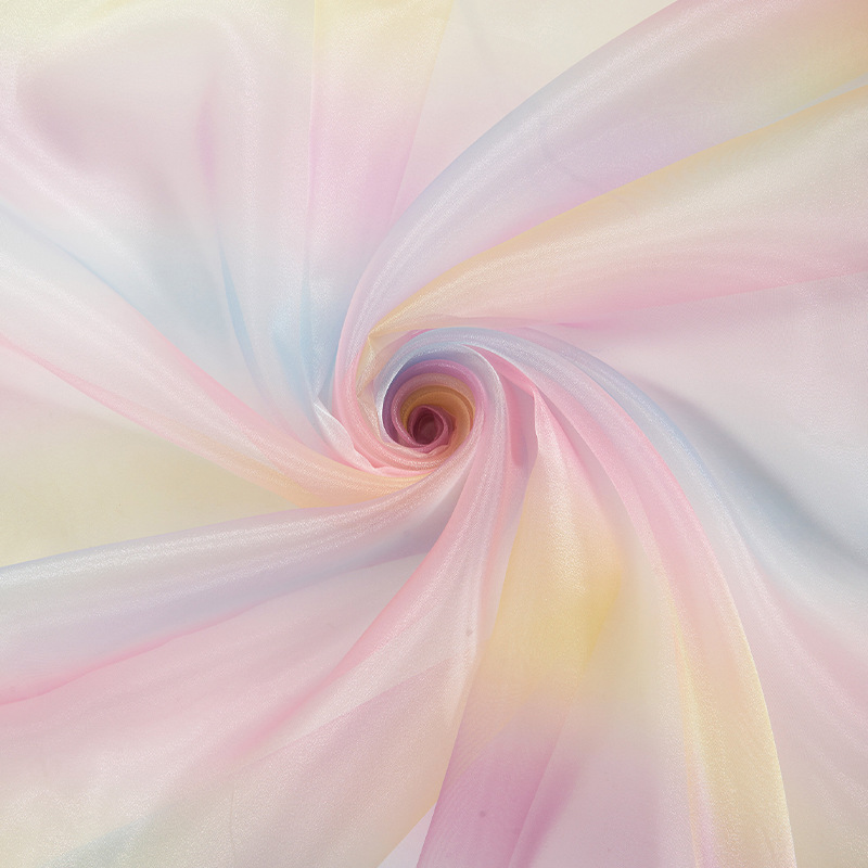 Dreamy Rainbow Gradient Organz - đánh giá và giá Wedding Backdrop Curtain
