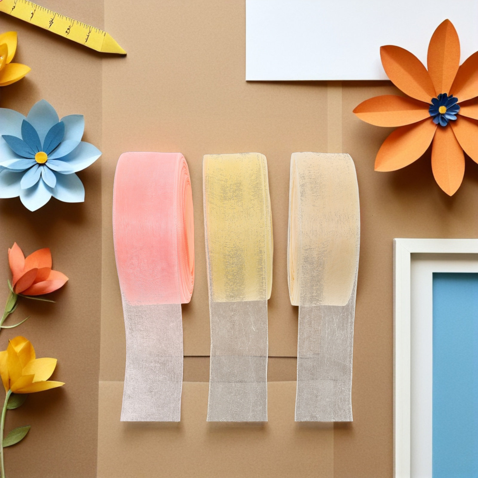 3 Rolls Sheer Organza Ribbon 5 - đánh giá và giá Chair Sash Organza