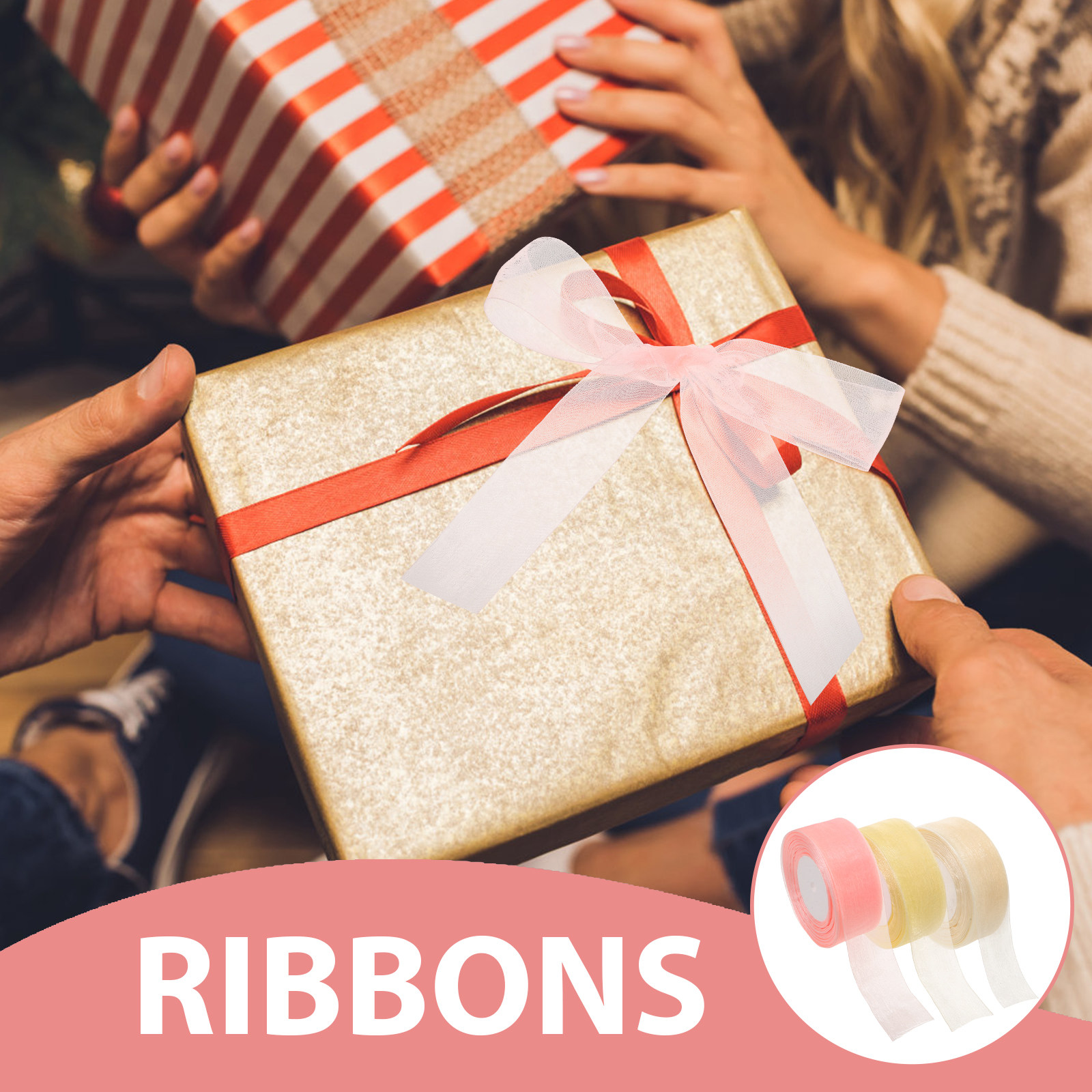 3 Rolls Sheer Organza Ribbon 5 - đánh giá và giá Chair Sash Organza