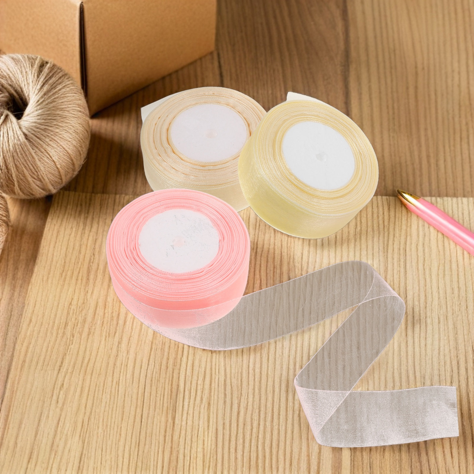 3 Rolls Sheer Organza Ribbon 5 - đánh giá và giá Chair Sash Organza