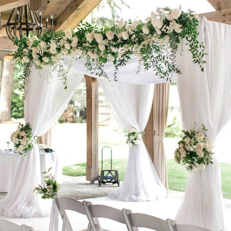 5/10M Sheer Crystal Wedding Tu - đánh giá và giá Chair Sash Organza