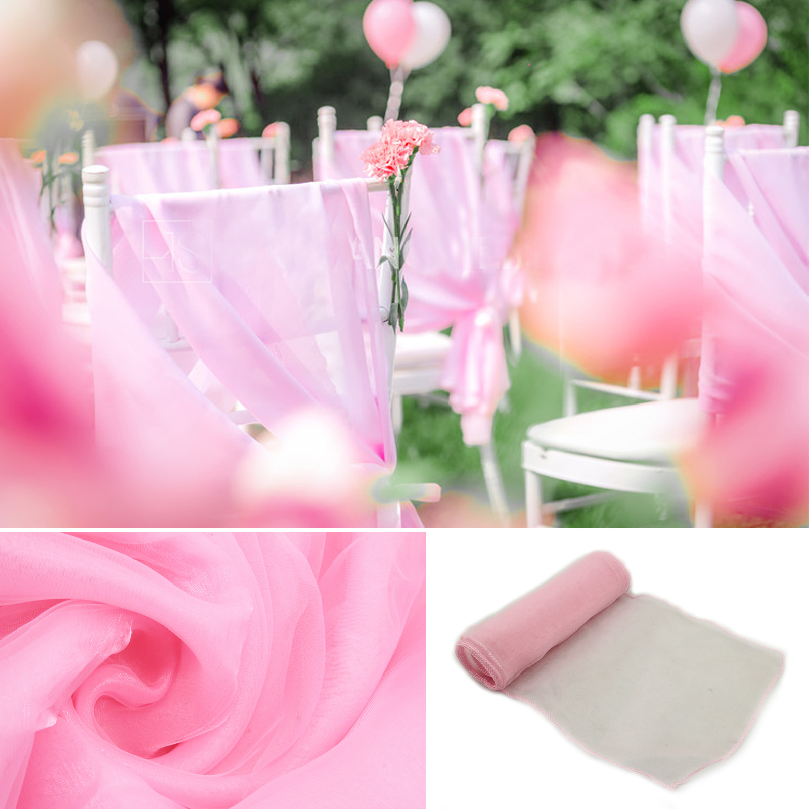1pcs Organza Chair Sashes Knot - đánh giá và giá Chair Sash Organza